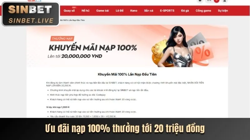 Thưởng nạp tiền F8BET2